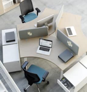 Ogi A / îlots 3 bureaux 234 x 203 cm mdd (ref. 12503i)