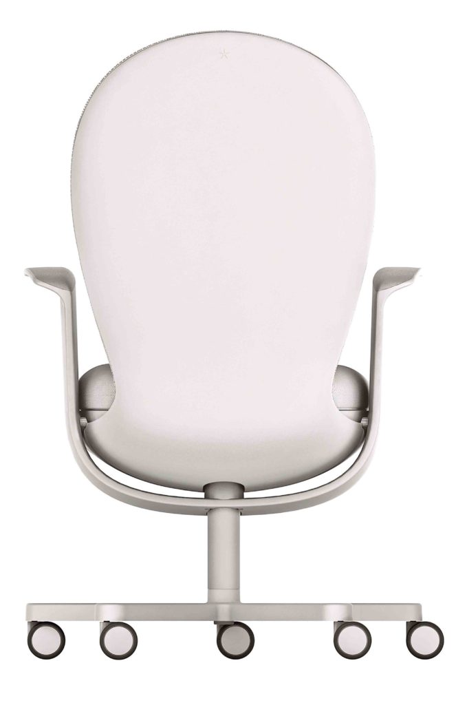 Bea / Fauteuil ergonomique coque Blanche tissu Blanc