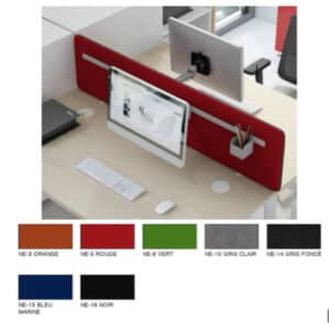 Sonic / Ecran de séparation acoustique bureau double