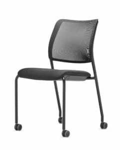to-sync meet / Chaise de réunion 4 pieds dossier résille Dauphin (ref. 21716i)