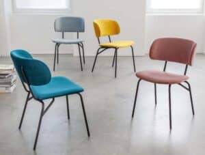 Juliette / Chaise tapissée en velours