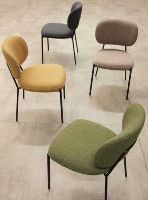 Priscilla / Chaise visiteur tapissée