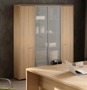 Delta las mobili / Armoire haute vitrée + Rangement latéraux